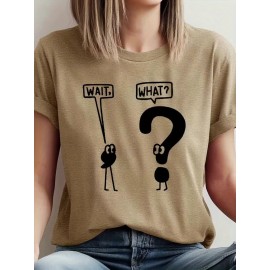 Women's Casual Graphic T-Shirt with 