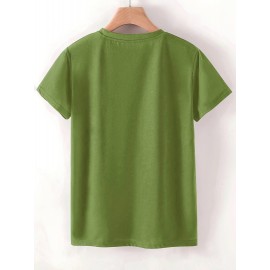 3pcs Floral Print Women'S Casual T-Shirt Set - Black, Red, Beige with Daisy & Sun Design, Short Sleeve, Round Neck, Perfect for Summer, Beach, and Sporty Style, Beach Wear | Floral Print Tee | Comfortable Fit, Ladies T Shirts