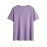 [Purple, Casual T-Shirt] Light Purple Relaxed Fit Women's Casual V-Neck Short Sleeve T-Shirt | Bold 