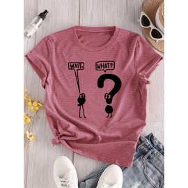 Women's Casual Graphic T-Shirt with 
